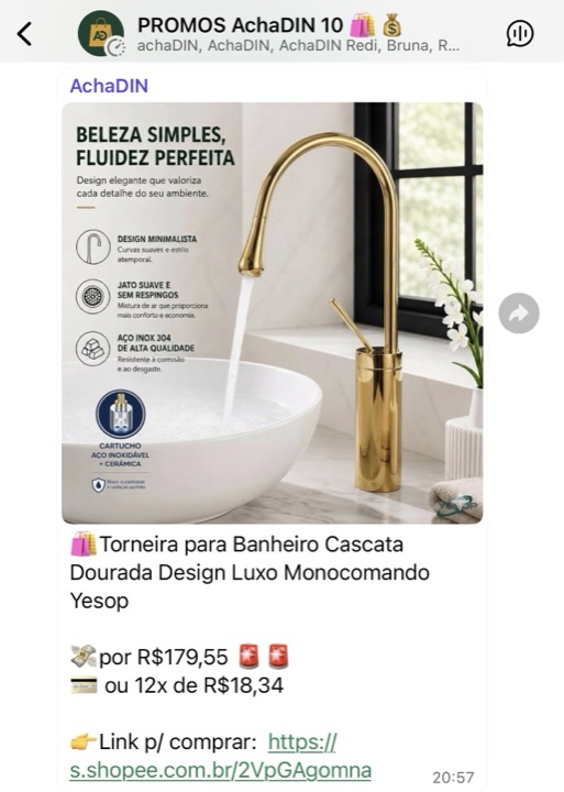 Oferta real do grupo