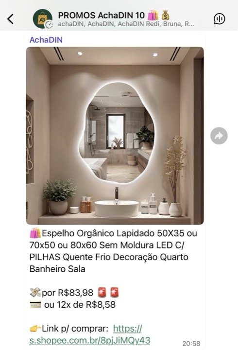 Oferta real do grupo