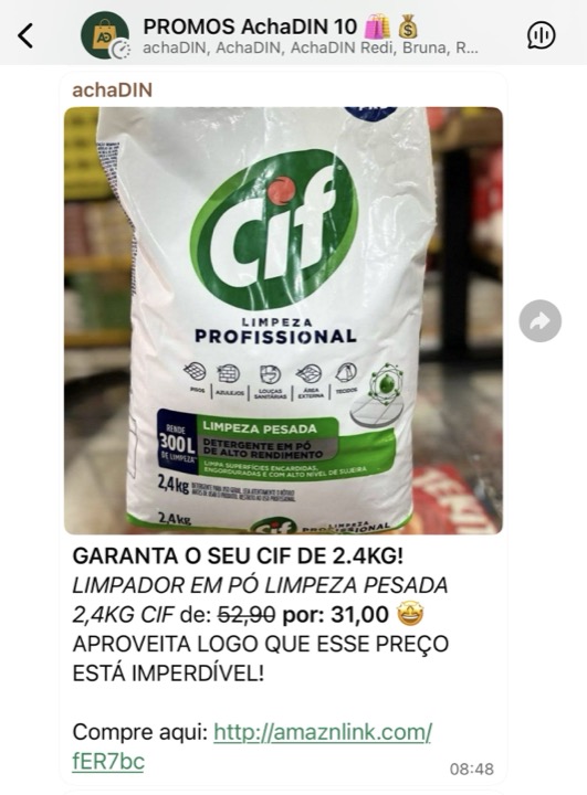 Oferta real do grupo