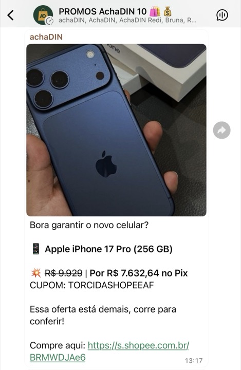 Oferta real do grupo